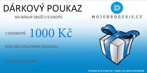 Dárkový poukaz MOJEDROGERIE 1000 kč